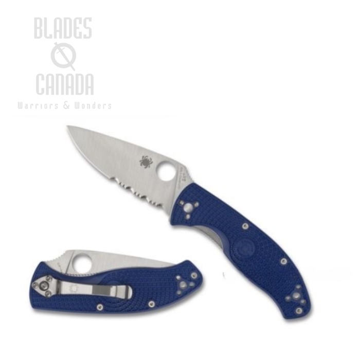 Spyderco Tenacious Folding Knife, CPM S35VN, FRN Blue, C122PSBL