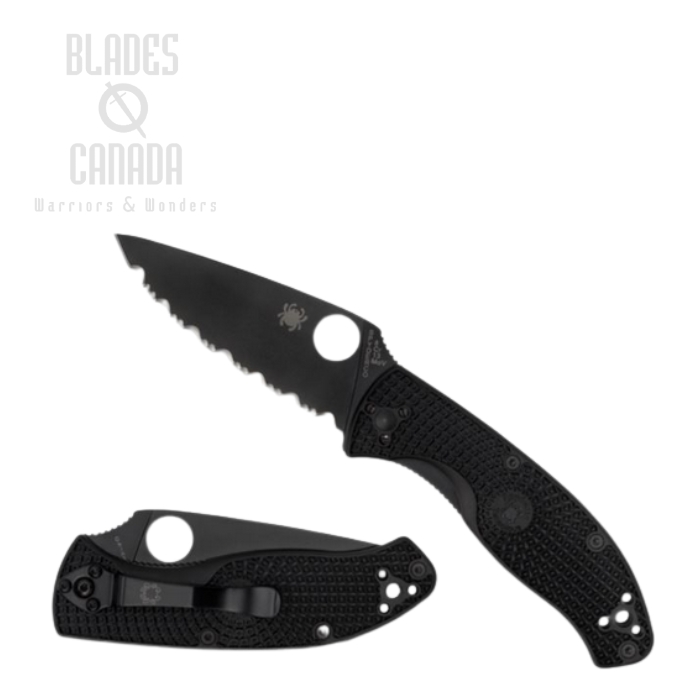 Spyderco Tenacious Folding Knife, FRN Black, C122SBBK