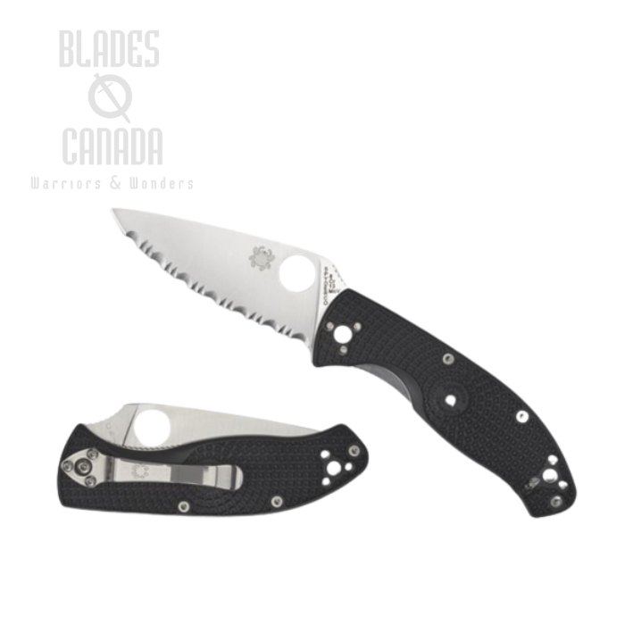 Spyderco Tenacious Folding Knife, SpyderEdge, FRN Black, C122SBK
