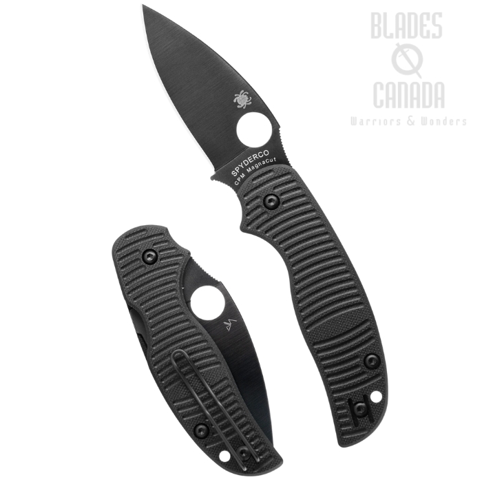 (image for) (Coming Soon) Spyderco Sage 5 Compression Lock Folding Knife, CPM MagnaCut Black, G10 Black, C123GPBKMCBK