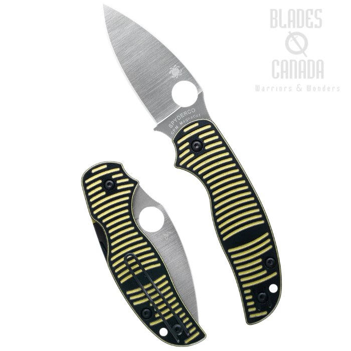 (image for) (Coming Soon) Spyderco Sage 5 Compression Lock Folding Knife, CPM MagnaCut, G10 Black/Yellow, C123GPBKMCBK