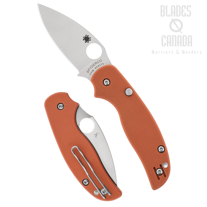 (Coming Soon) Spyderco Sage 6 Compression Lock Folding Knife, CPM REX121 Stainless, G10 Burnt Orange, C123GPBOR