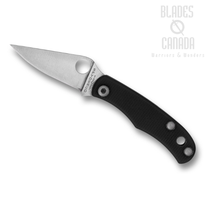Spyderco Bug Slipjoint Folding Knife, 12C27 Satin, G10 Black, C133GBKP