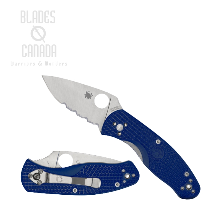 Spyderco Persistence Lightweight Folding Knife, CPM S35VN Partially Serrated, FRN Blue, C136PSBL