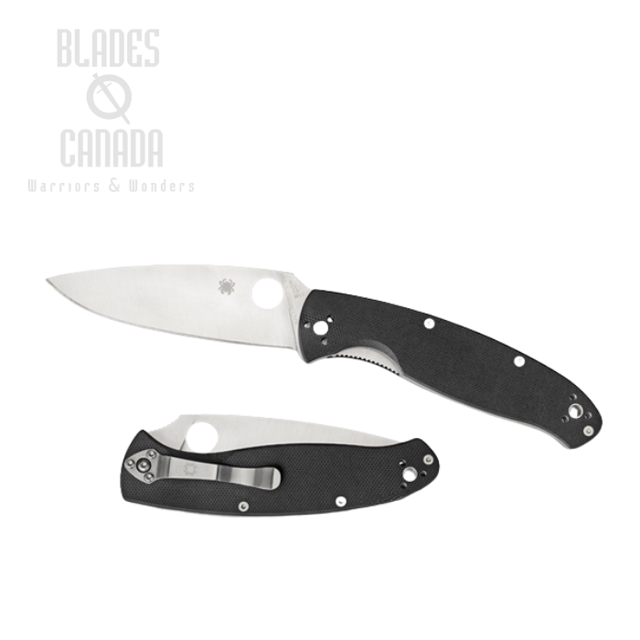 Spyderco Resilience Folding Knife, G10 Black, C142GP