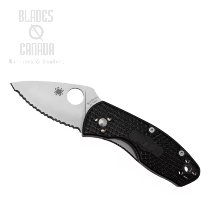 Spyderco Ambitious Lightweight Folding Knife, Spyderedge Blade, FRN Black, 148SBK