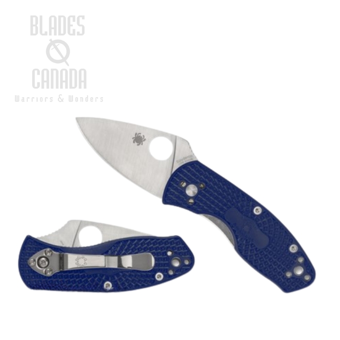 Spyderco Ambitious Lightweight Folding Knife, CPM S35VN Fully Serrated, FRN Blue, 148SBL