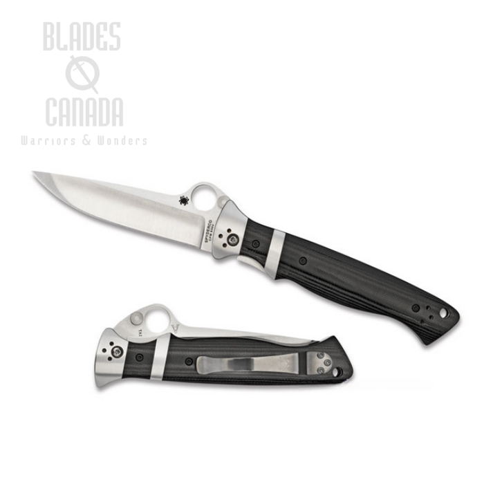 Spyderco Vallotton Sub-Hilt Folding Knife, CPM-S30V, G10 Black, C149GP