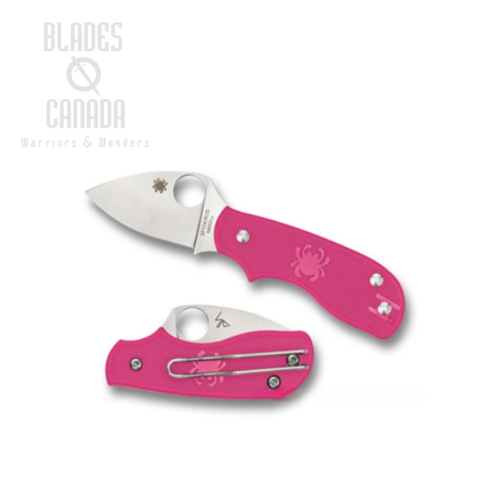 Spyderco Squeak Folding Knife, N690Co, FRN Pink, C154PPN