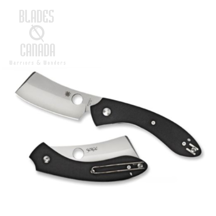 Spyderco ROC Cleaver Folding Knife, VG10, G10 Black, C177GP