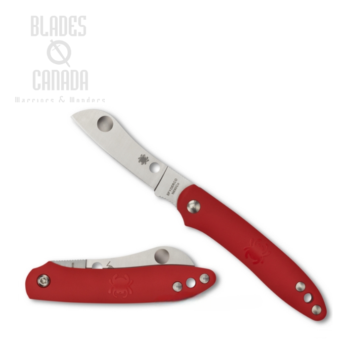 Spyderco Roadie Folding Knife, N690Co, FRN Red, C189PRD