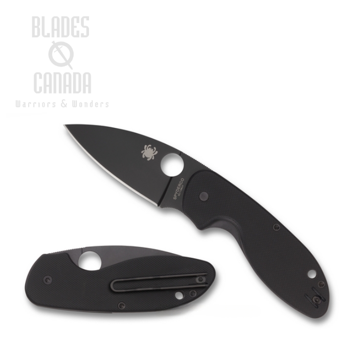 Spyderco Efficient Folding Knife, G10 Black, C216GPBBK
