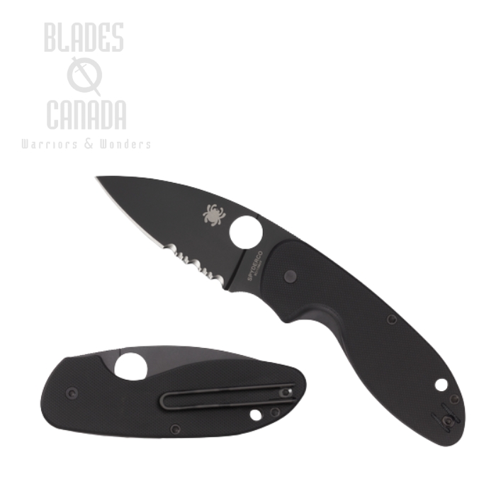 Spyderco Efficient Folding Knife, G10 Black, C216GPSBBK