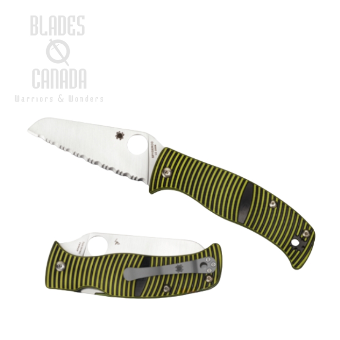 Spyderco Caribbean Compression Lock Folding Knife, LC200N, G10, C217GSSF