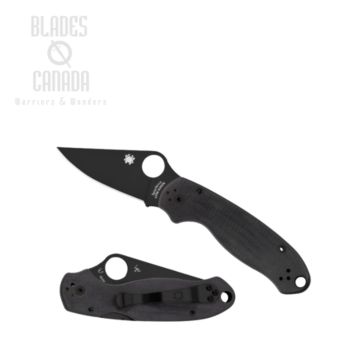 Spyderco Para Military 3 Compression Lock Folding Knife, S45VN, G10 Black, C223GPBK