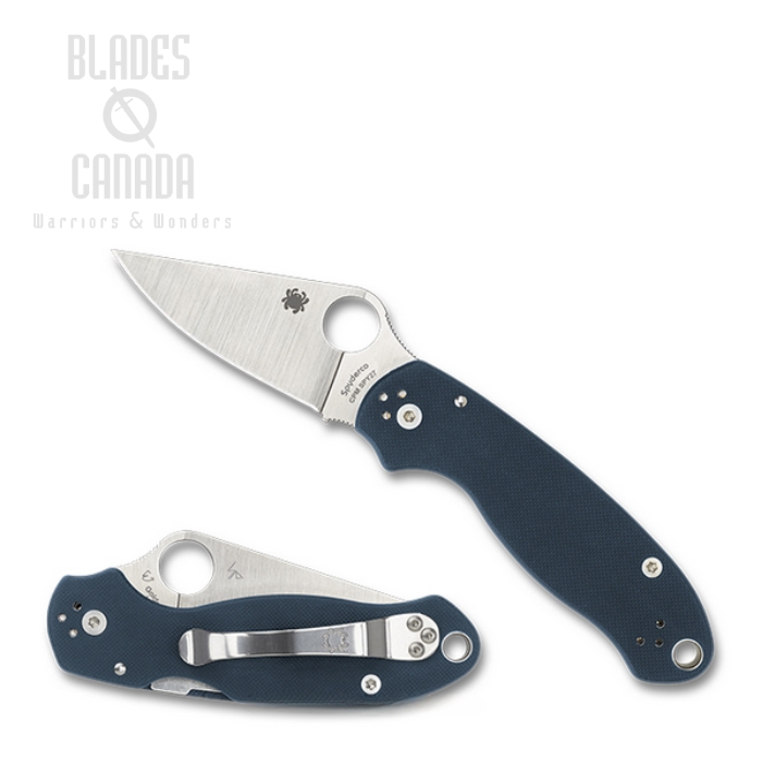 Spyderco Para 3 Folding Knife, CPM SPY27, G10 Blue, C223GPCBL
