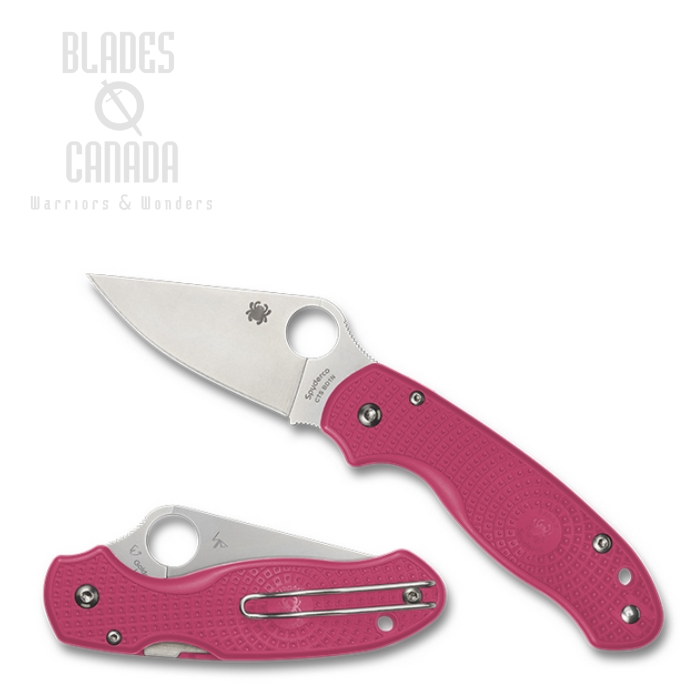 Spyderco Para 3 Lightweight Folding Knife, CTS BD1N, FRN Pink, C223PPN