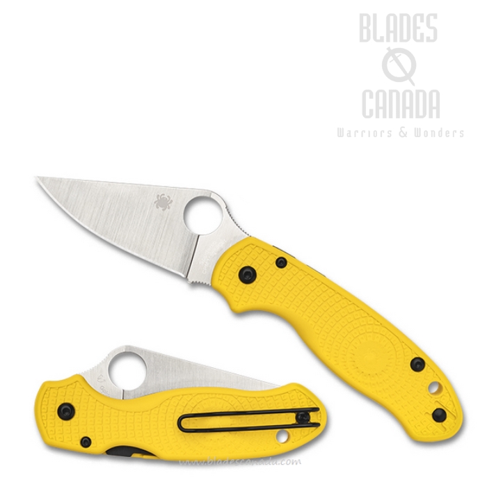 Spyderco Para 3 Lightweight Salt Folding Knife, CPM Magnacut, FRN Yellow, C223PYL