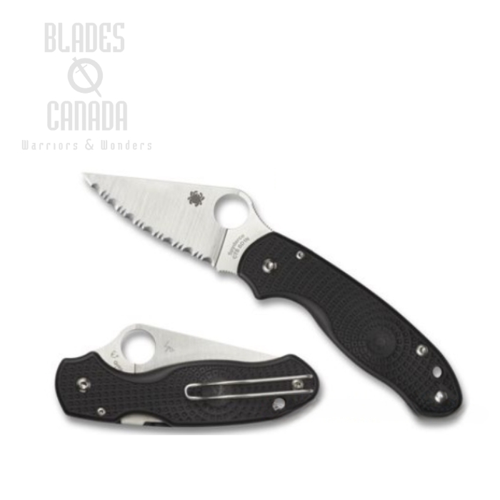 Spyderco Para 3 Compression Lock Folding Knife, CTS BD1N, FRN Black, C223SBK