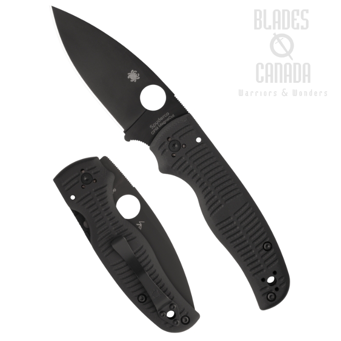 (Coming Soon) Spyderco Shaman Salt Compression Lock Folding Knife, CPM MagnaCut Black, G10 Black, C229GMCBKP