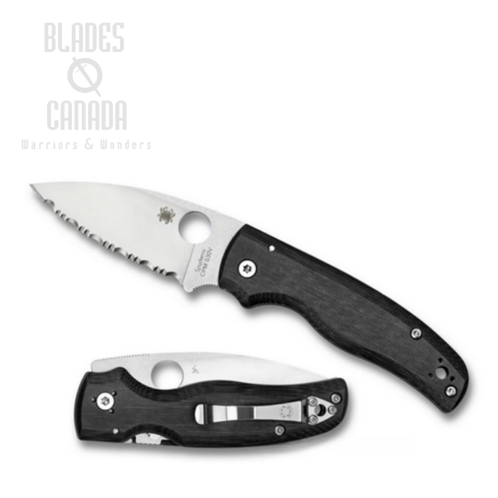 Spyderco Shaman Compression Lock Folding Knife, S30V, G10 Black, C229GS