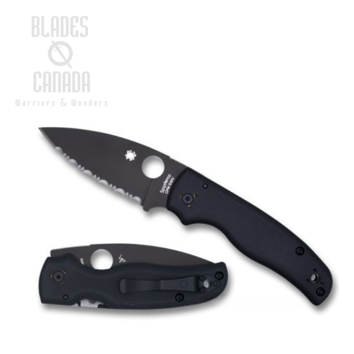 Spyderco Shaman Compression Lock Folding Knife, S30V, G10 Black, C229GSBK