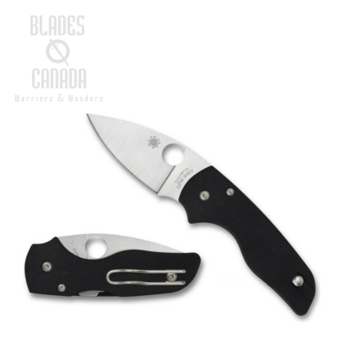 Spyderco Lil' Native Compression Lock Folding Knife, S30V, G10 Black, C230GP
