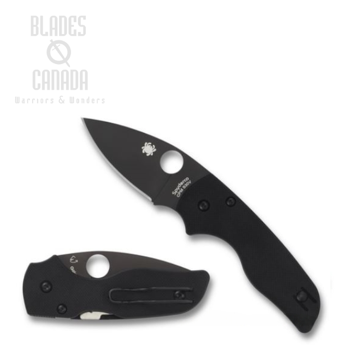 Spyderco Lil' Native Compression Lock Folding Knife, S30V, G10 Black, C230GPBBK