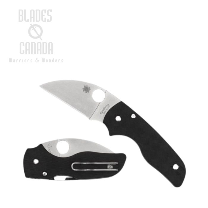 Spyderco Lil' Native Wharncliffe Compression Lock Folding Knife, S30V, G10 Black, C230GWC