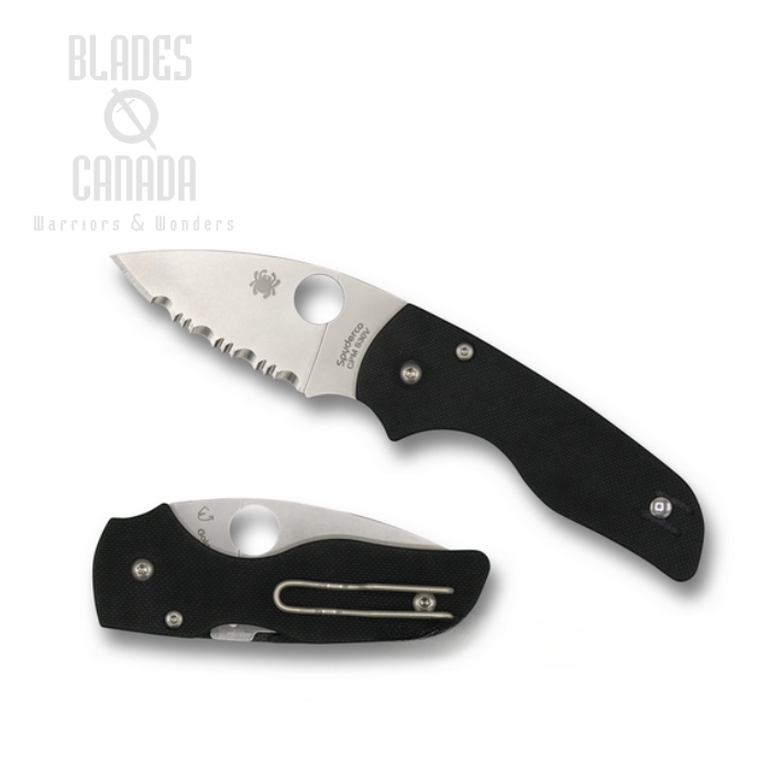Spyderco Lil' Native Compression Lock Folding Knife, CPM S30V, G10 Black, C230GS