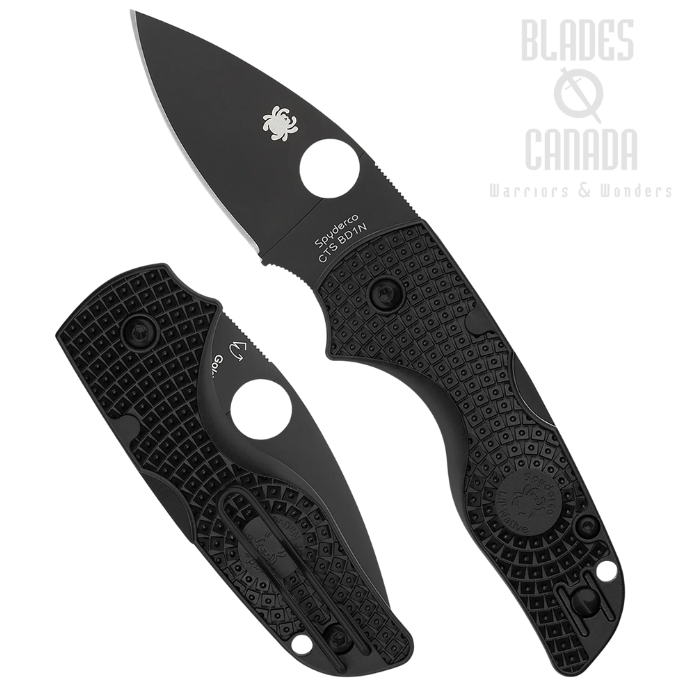 Spyderco Lil' Native Lightweight Folding Knife, CTS BD1N Black, FRN Black, C230PBBK