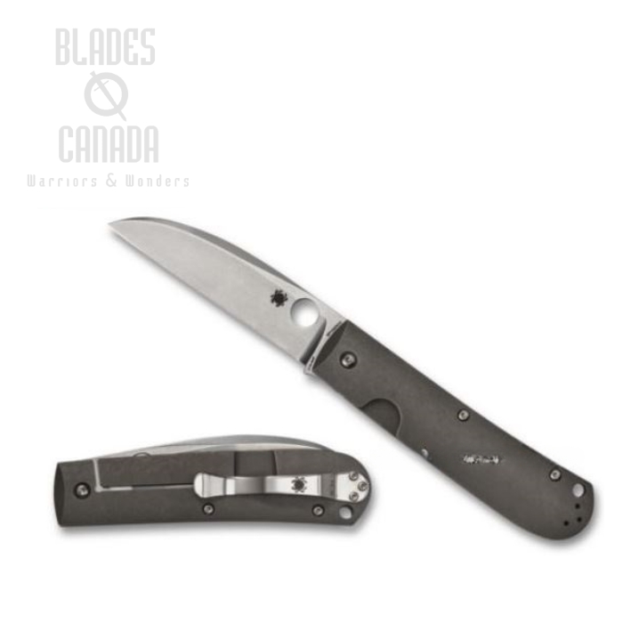 Spyderco Swayback Framelock Folding Knife, CTS XHP Wharncliffe, Titanium, C249TIP