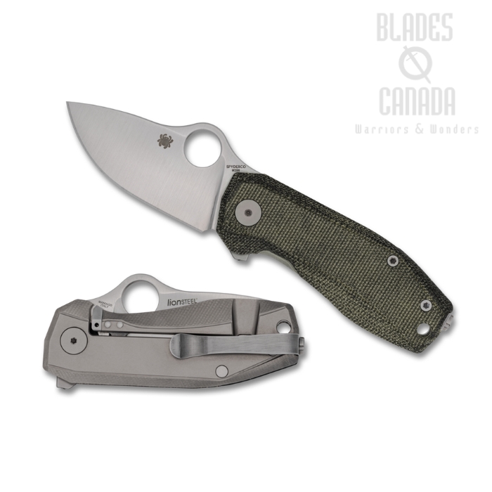 Spyderco SpyNano R.I.L. Folding Knife, M398, Titanium/Micarta, Flash Batch, C268MTIP