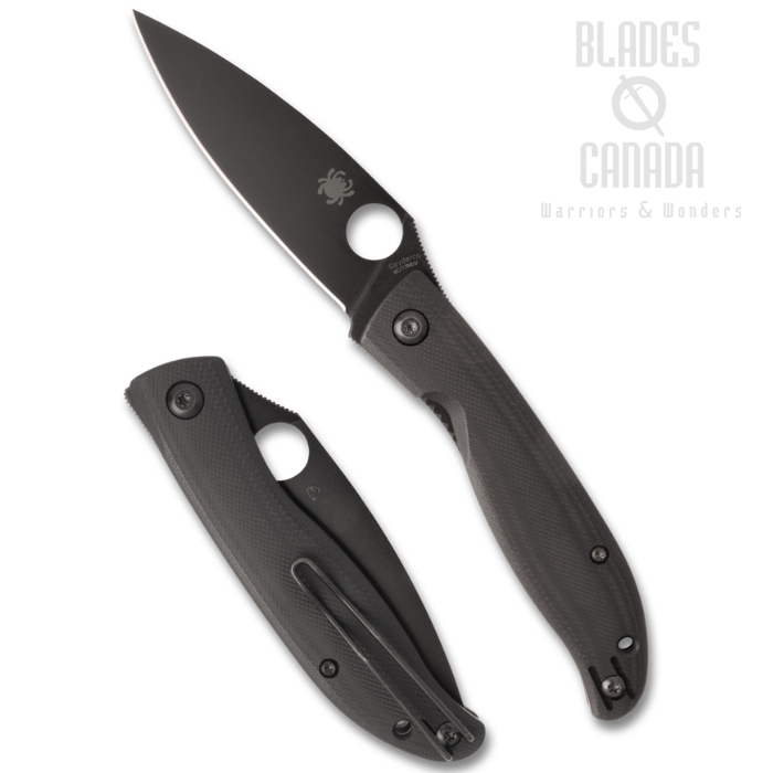 (Coming Soon) Spyderco Mantra 4 Folding Knife, Stainless Black, G10 Black, C274GBBKP