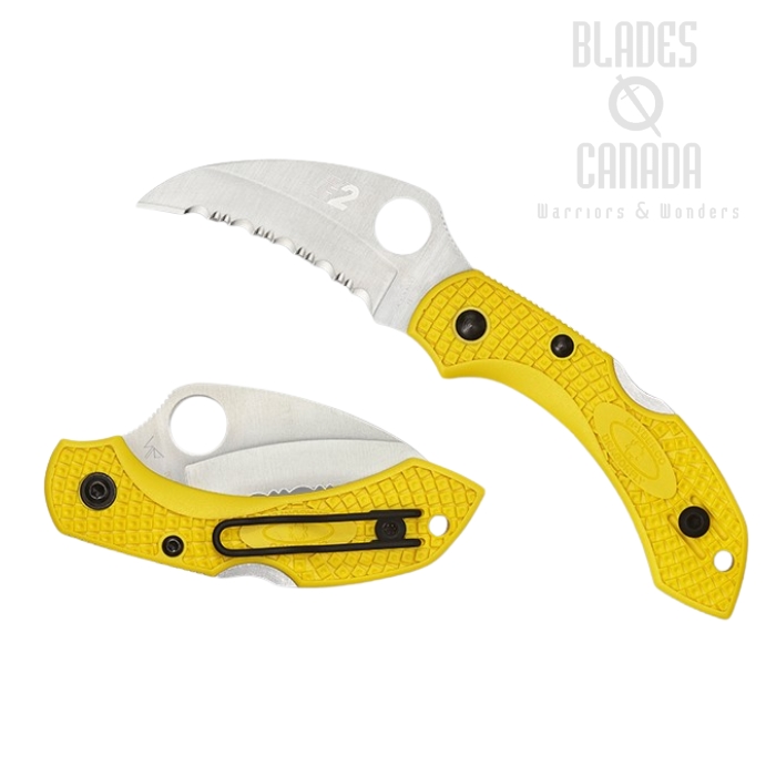 Spyderco Dragonfly 2 Salt Hawkbill Folding Knife, H2 Steel, FRN, C28SYL2HB