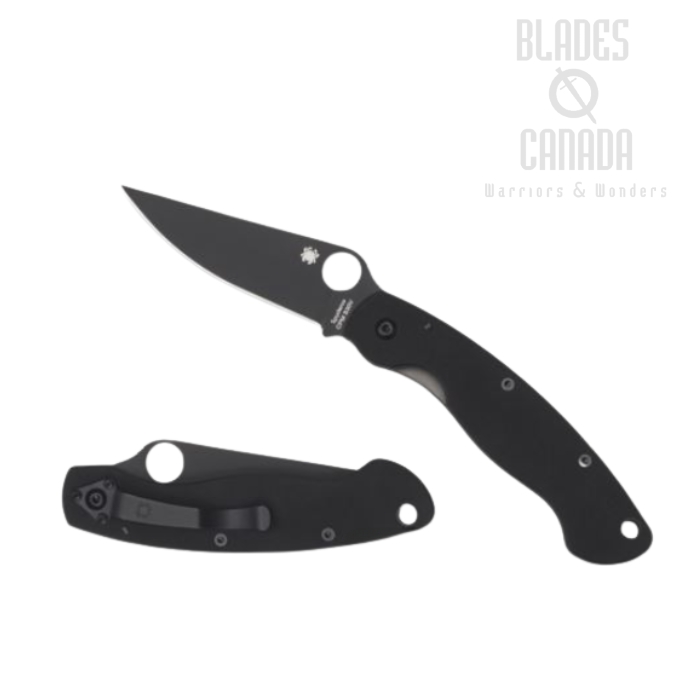 Spyderco Military Folding Knife, S30V, G10 Black, C36GPBK