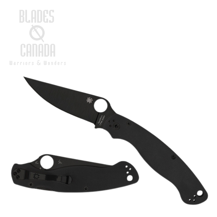 Spyderco SPRINT RUN Military 2 Folding Knife, Compression Lock, CPM S30V Black, G10 Black, C36GPBK2