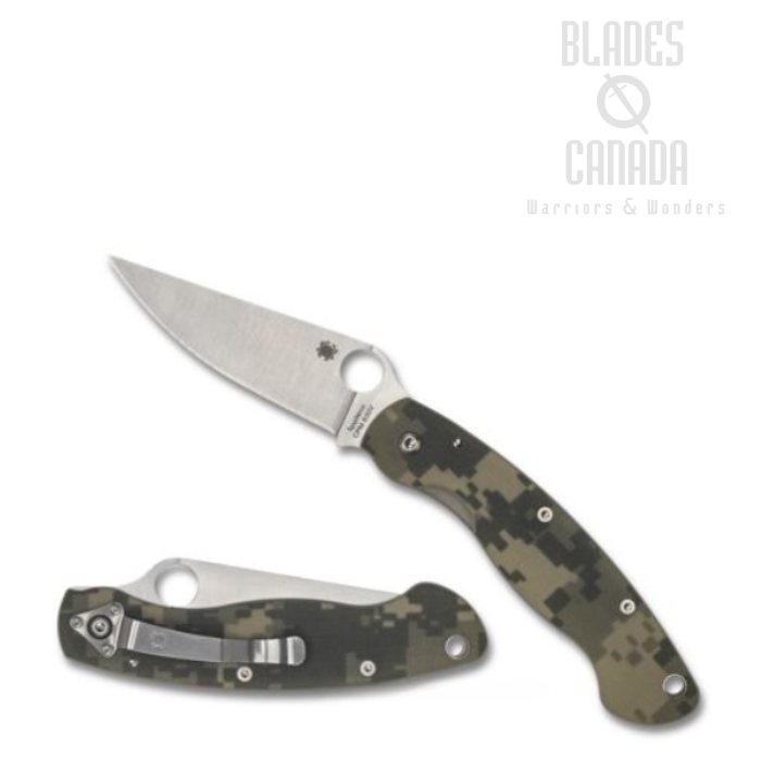 Spyderco Military Folding Knife, S30V, G10 Digi Camo, C36GPCMO