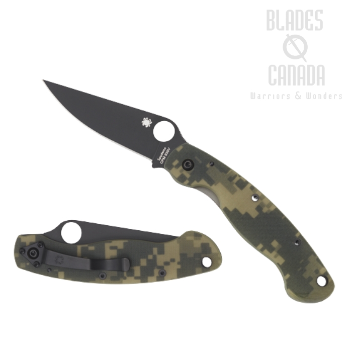 Spyderco Military Folding Knife, CPM-S30V, G10 Digi Camo, C36GPCMOBK