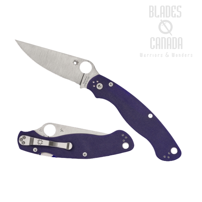 Spyderco Military 2 Compression Lock Folding Knife, CPM S110V, G10 Blue, C36GPDBL2