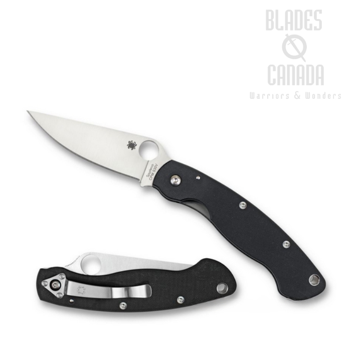 Spyderco Military Folding Knife, CPM-S30V, G10 Black, C36GPE