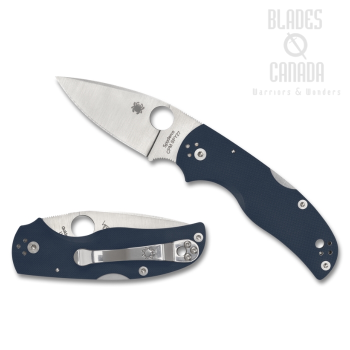 Spyderco Native 5 Folding Knife, CPM SPY27, G10 Cobalt Blue, C41GPCBL5