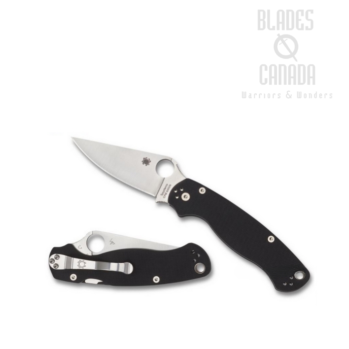 Spyderco Para Military 2 Compression Lock Folding Knife, CPM S45VN, G10 Black, C81GP2