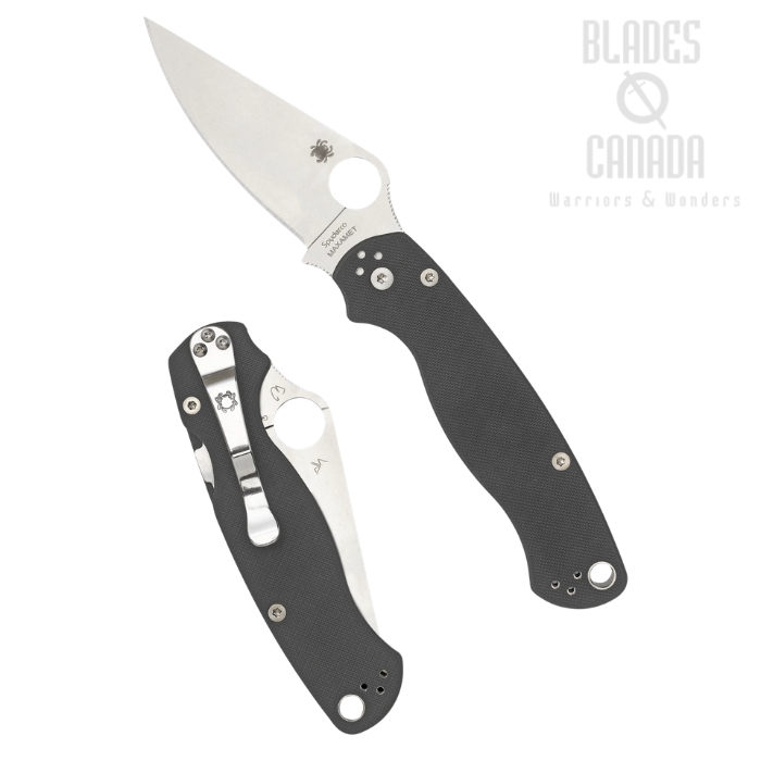 (image for) Spyderco Para Military 2 Compression Lock Folding Knife, Maxamet, G10 Grey, C81GPDGY2