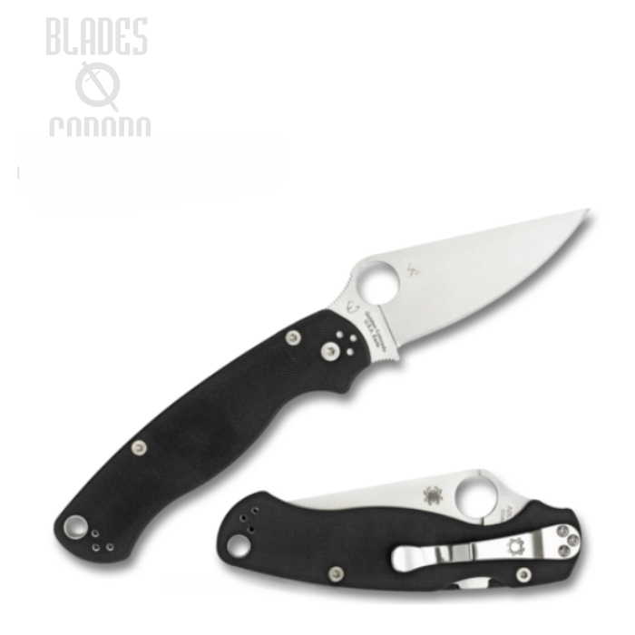 Spyderco Para Military 2 Compression Lock Left Handed Folder, CPM S45VN, G10 Black, C81GPLE2