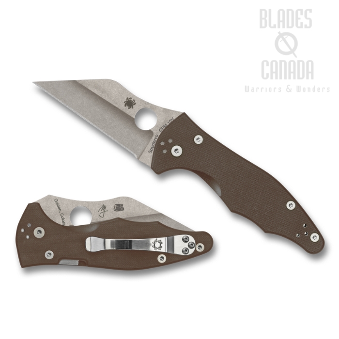 (Coming Soon) Spyderco Yojimbo 2 Folding knife, CPM 15V, G10 Brown, Sprint Run, C85GPBN15V2