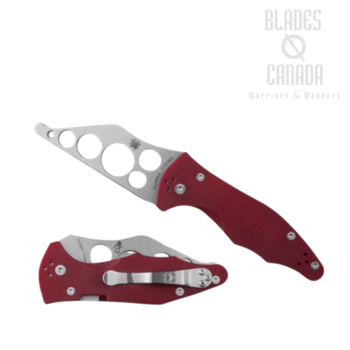 Spyderco Yojimbo 2 Compression Lock Folding Trainer, CTS BD1, G10 Red, C85TR2