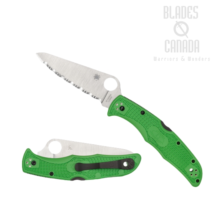 Spyderco Pacific Salt 2 Folding Knife, LC200N, FRN Green, C91FSGR2