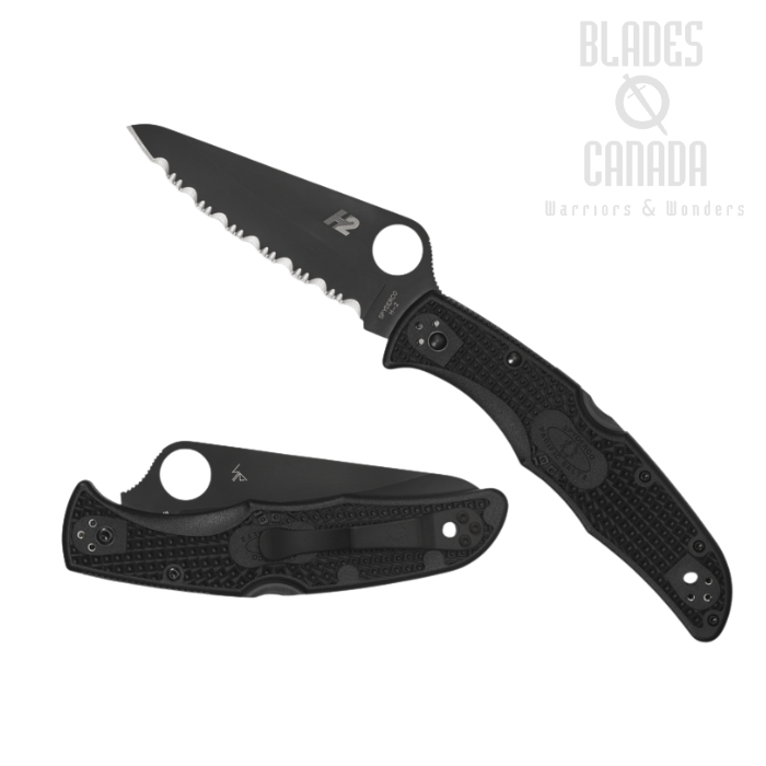 Spyderco Pacific Salt 2 Folding Knife, H2 Steel, FRN Black, C91SBBK2