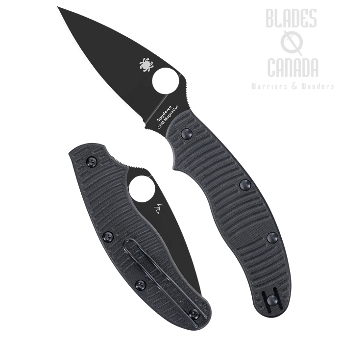 (Coming Soon) Spyderco UK Penknife Salt SlipIt Lock Folding Knife, MagnaCut Black, G10 Black, C94GMCBKP